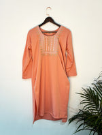 Thumbnail for trueBrowns Orange Straight Kurta Set