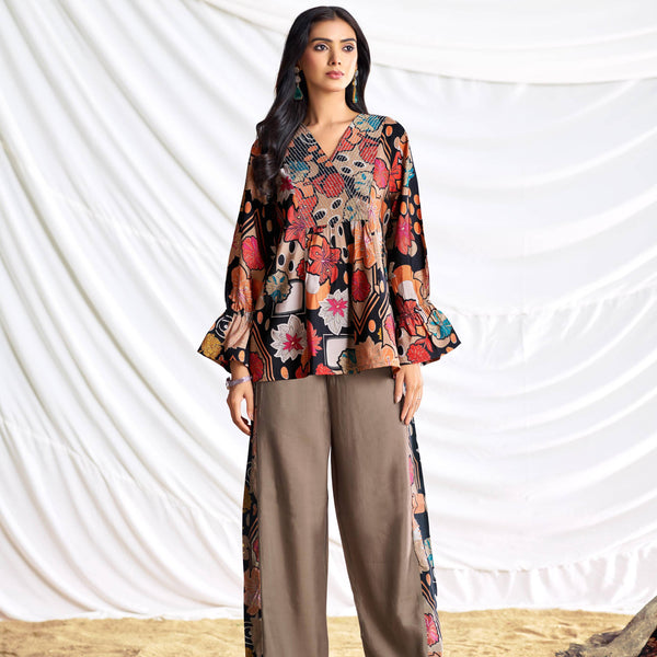 BulBul Ojasvi Black Chanderi Co-Ord Set