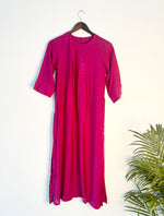 Thumbnail for trueBrowns Pink Muslin Long Kurta