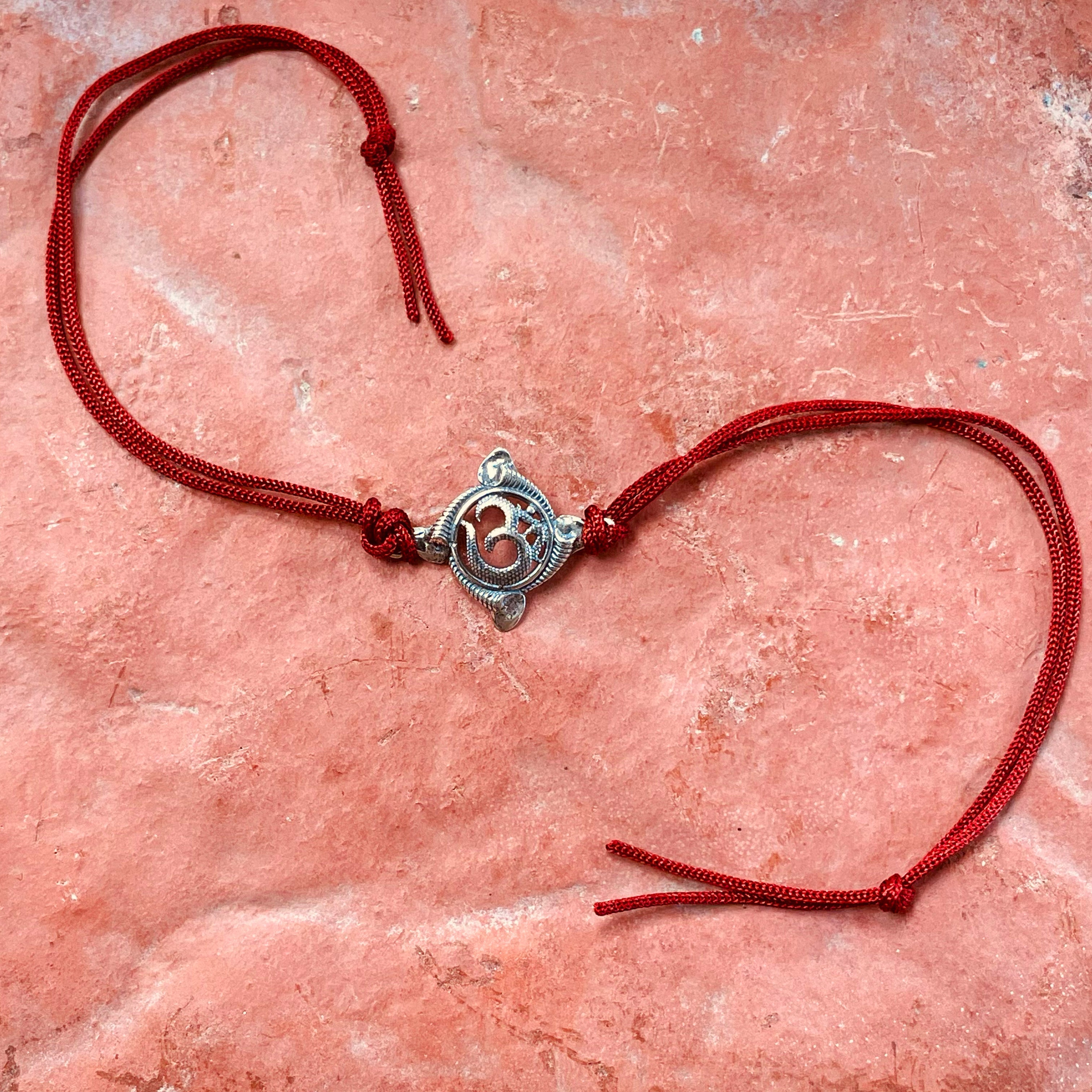 trueBrowns 925 Sterling Silver Textured Om Thread Rakhi - Distacart