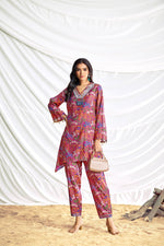 Thumbnail for BulBul Dharvi Chanderi Fuschia Co-Ord Set