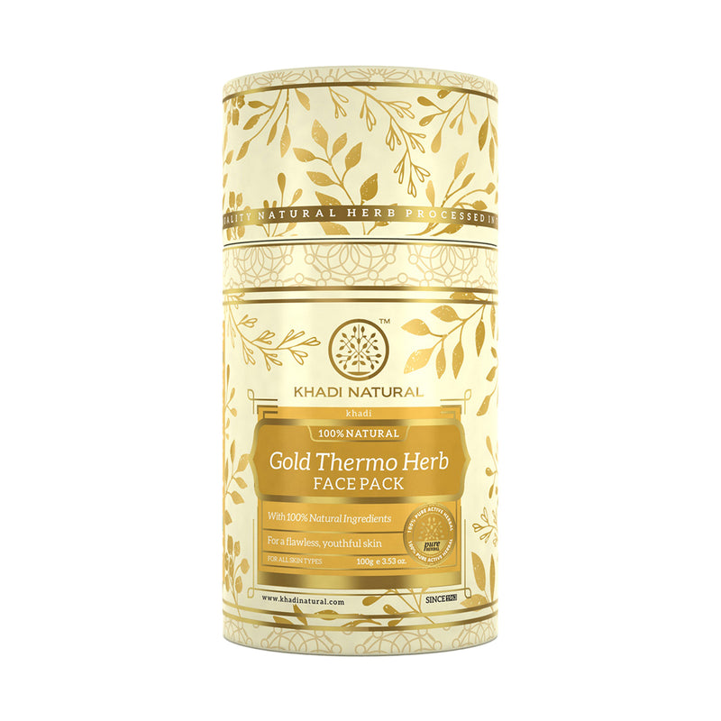 Khadi Natural Gold Thermo Herb Face Pack - Distacart