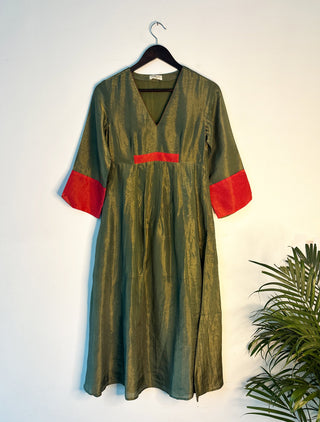 trueBrowns Grey Tissue Kurta