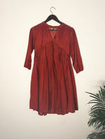Thumbnail for trueBrowns Maroon Silk Top