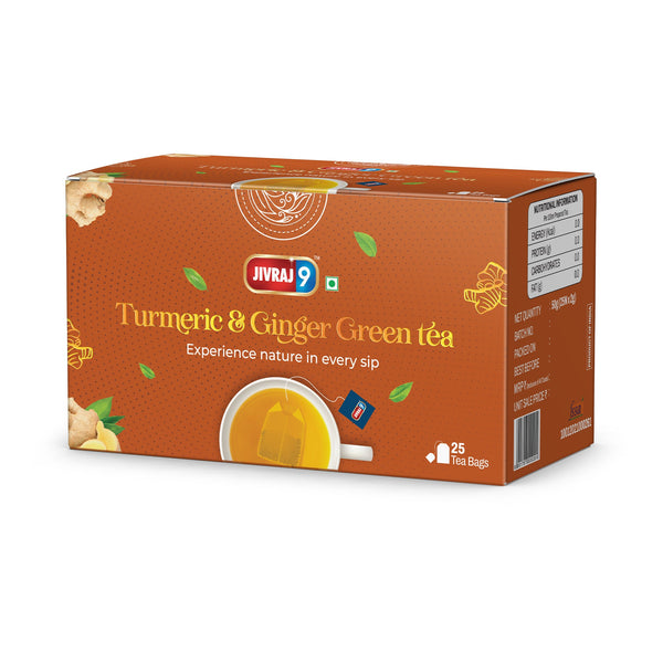 jivraj9 Tea Turmeric And Ginger  Green Tea - Distacart