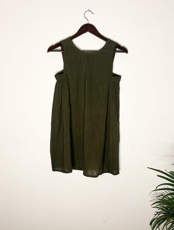 trueBrowns Olive Green Sleeveless Top