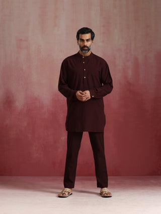 trueBrowns Men's Cola Cotton Mandarin Collar Kurta Co-ord set