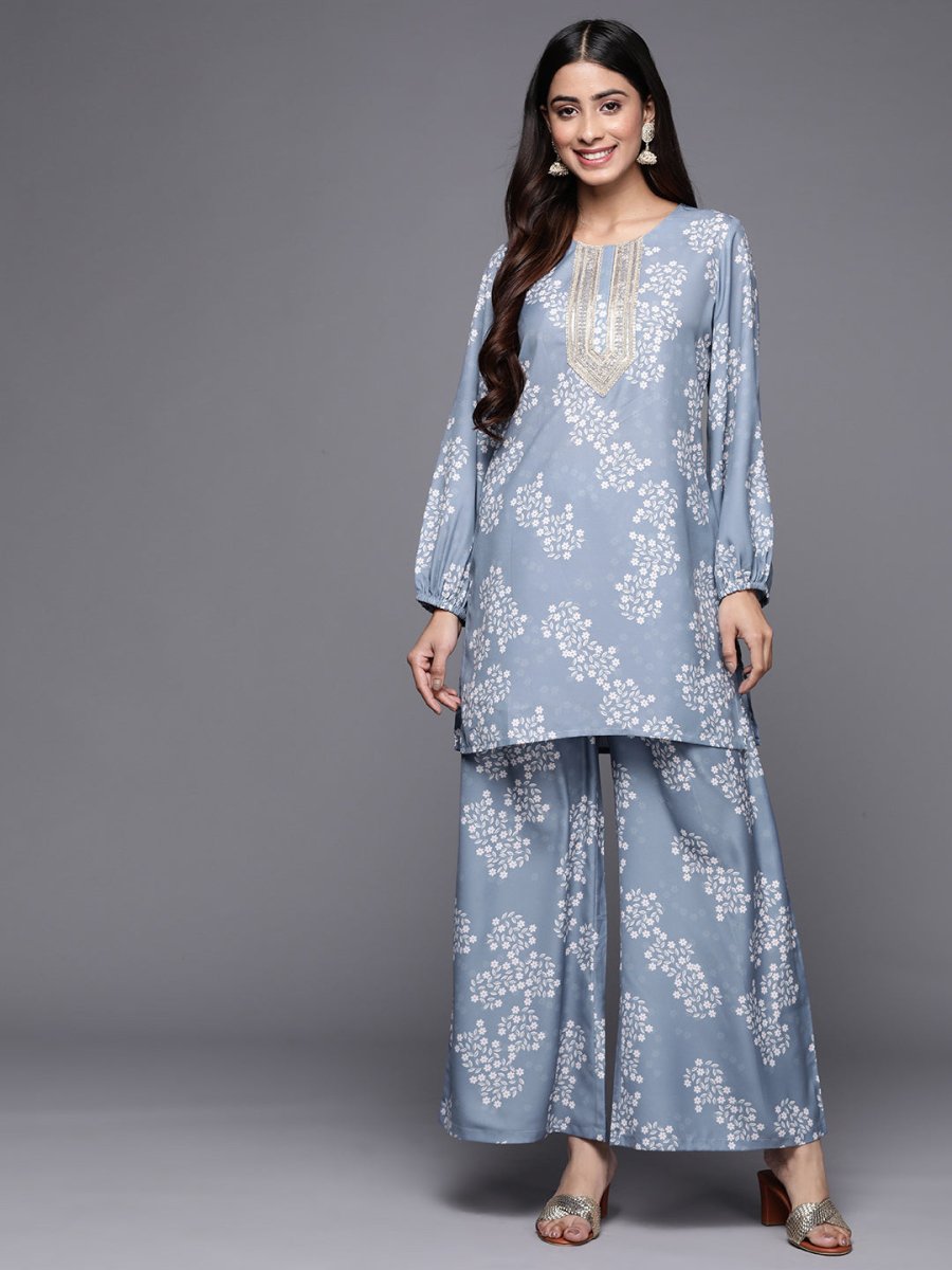 Ahalyaa Women Embroidered Floral Printed Co-ords - Distacart