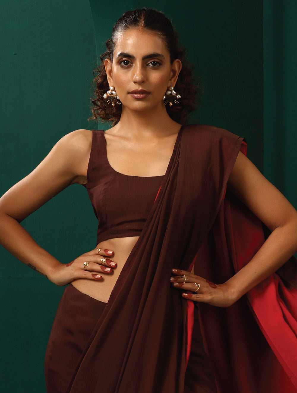 trueBrowns Cola Muslin Silk Scoop Neck Sleeveless Blouse - Distacart