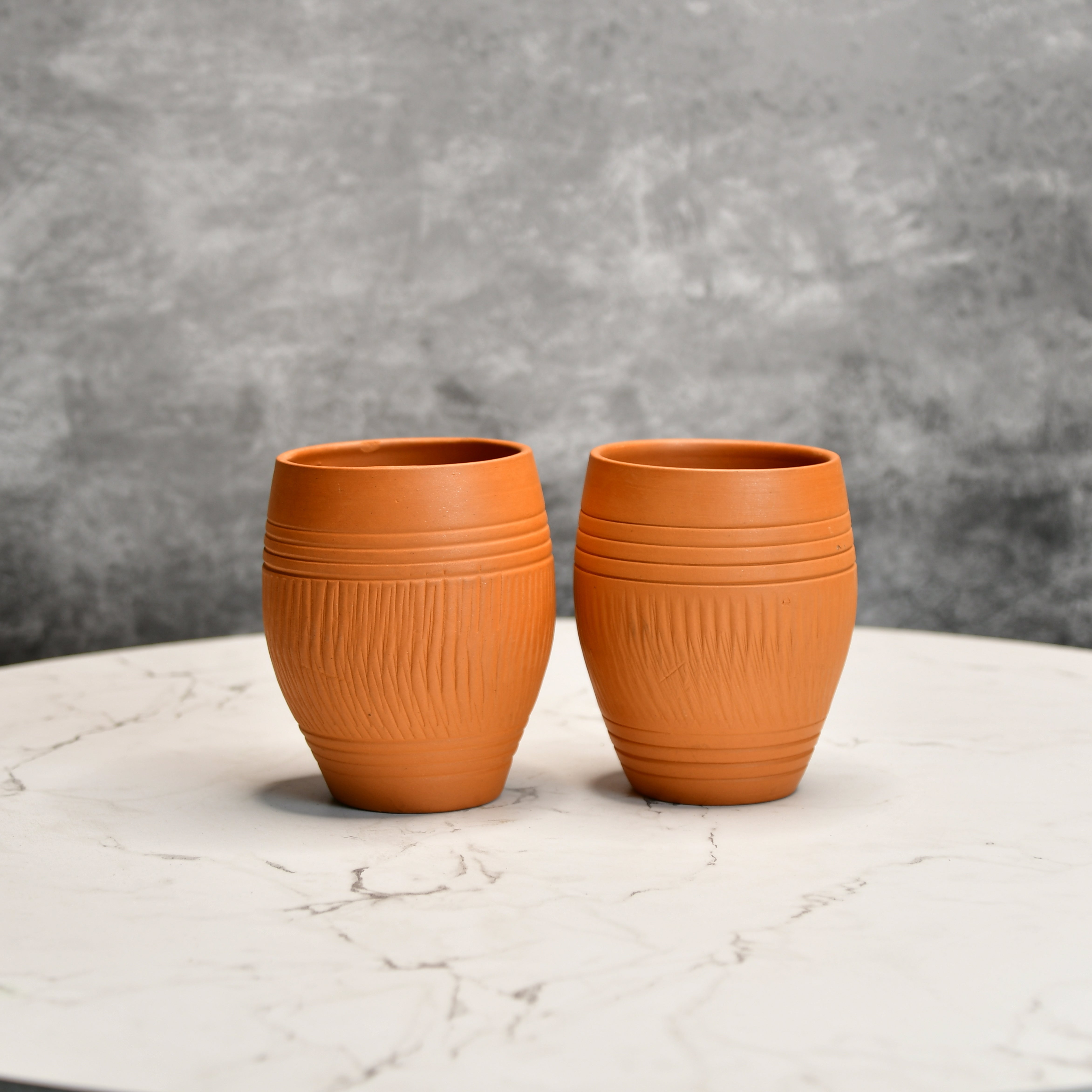 Sowpeace Premium Set of 2 Unglazed Terracotta Glasses