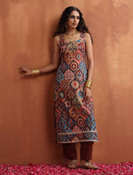 Thumbnail for trueBrowns Cola Print Straight Kurta Set