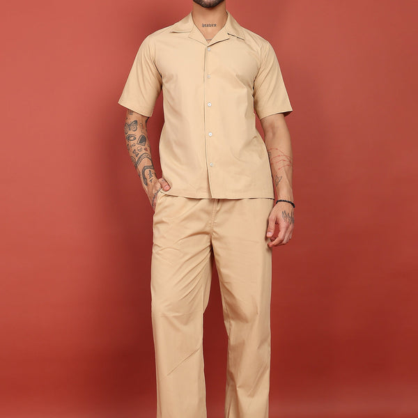 Fabmade Desert Sand Classic Co-Ord Set - Distacart