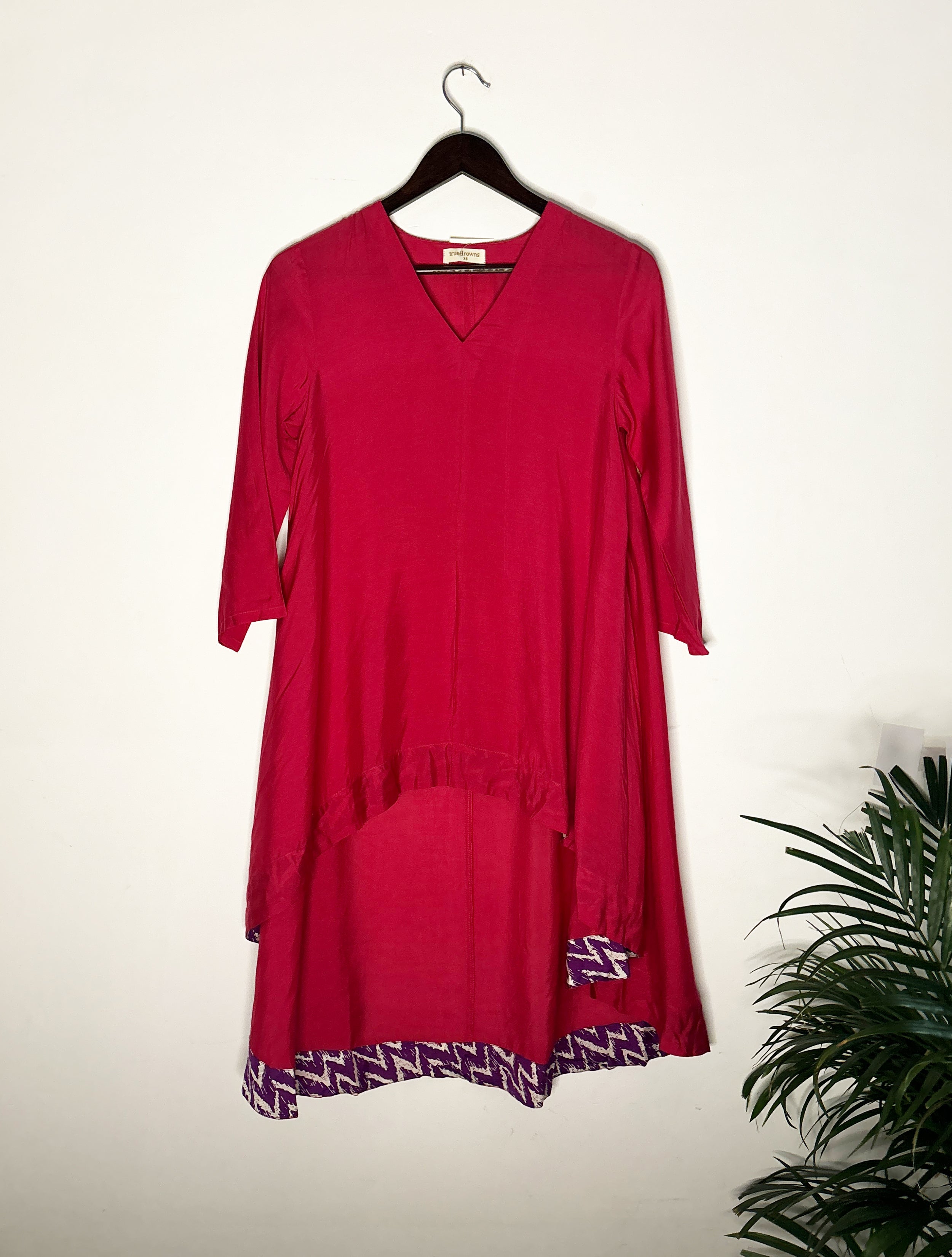 trueBrowns Pink Muslin Short Top - Distacart