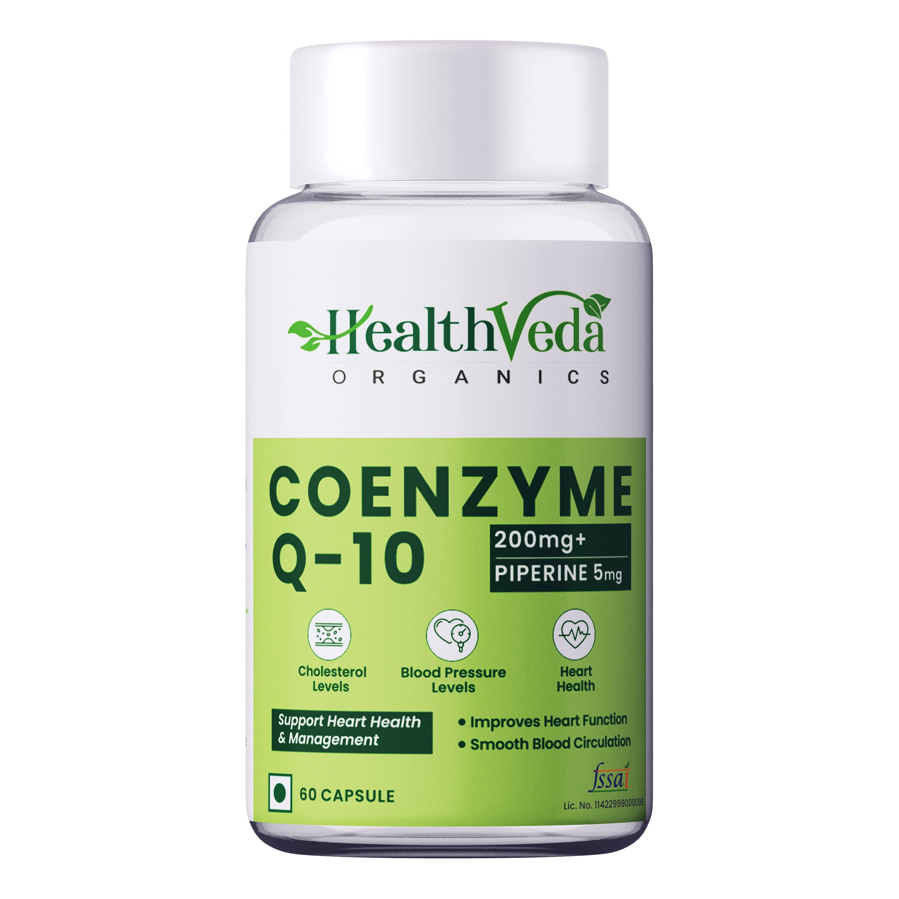 Health Veda Organics Coenzyme (Coq10) Capsules - Distacart