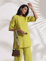 Thumbnail for trueBrowns Lime Slub Co-ord Set