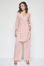 Thumbnail for NOZ2TOZ Floral Printed Knee Length V Neck Co-ords Set - Distacart