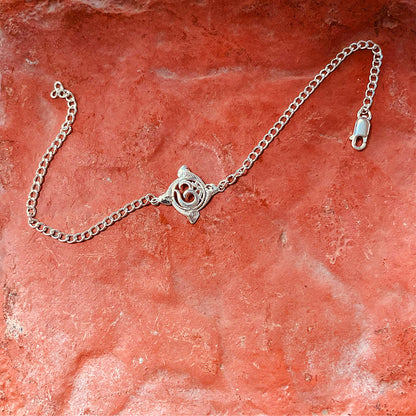 trueBrowns 925 Sterling Silver Textured Om Silver Chain Rakhi - Distacart