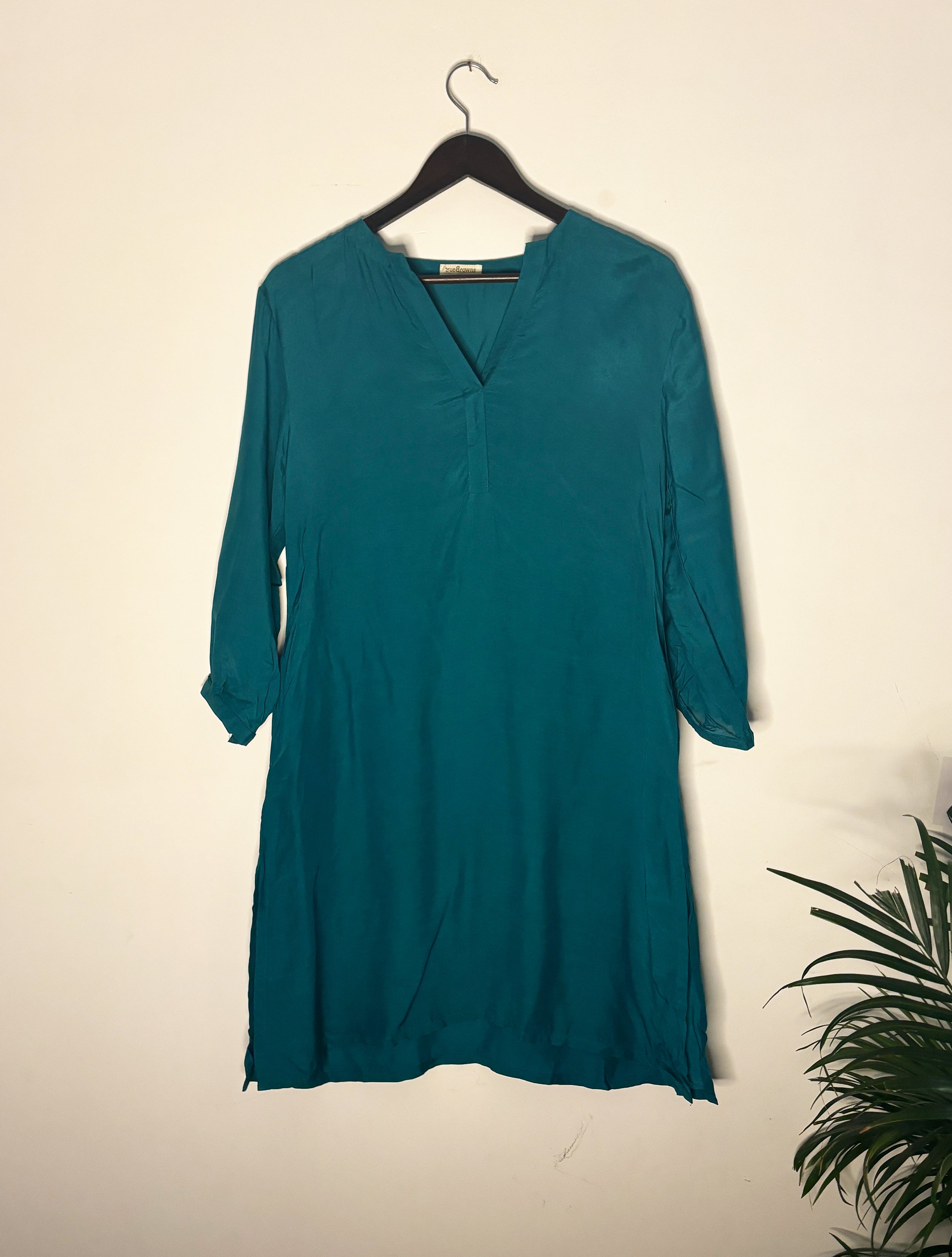 trueBrowns Blue Dobby Top - Distacart