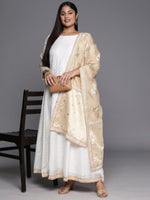 Thumbnail for Ahalyaa Plus Size Boat Neck Maxi Ethnic Dress With Dupatta - Distacart