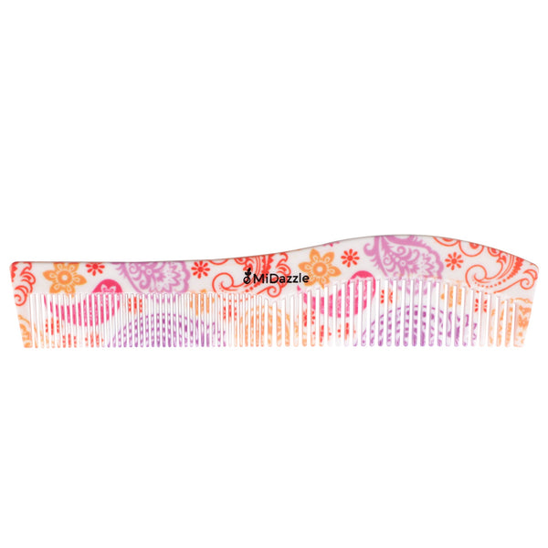 MiDazzle 360 Floral Dual Teeth Comb - Large - Distacart
