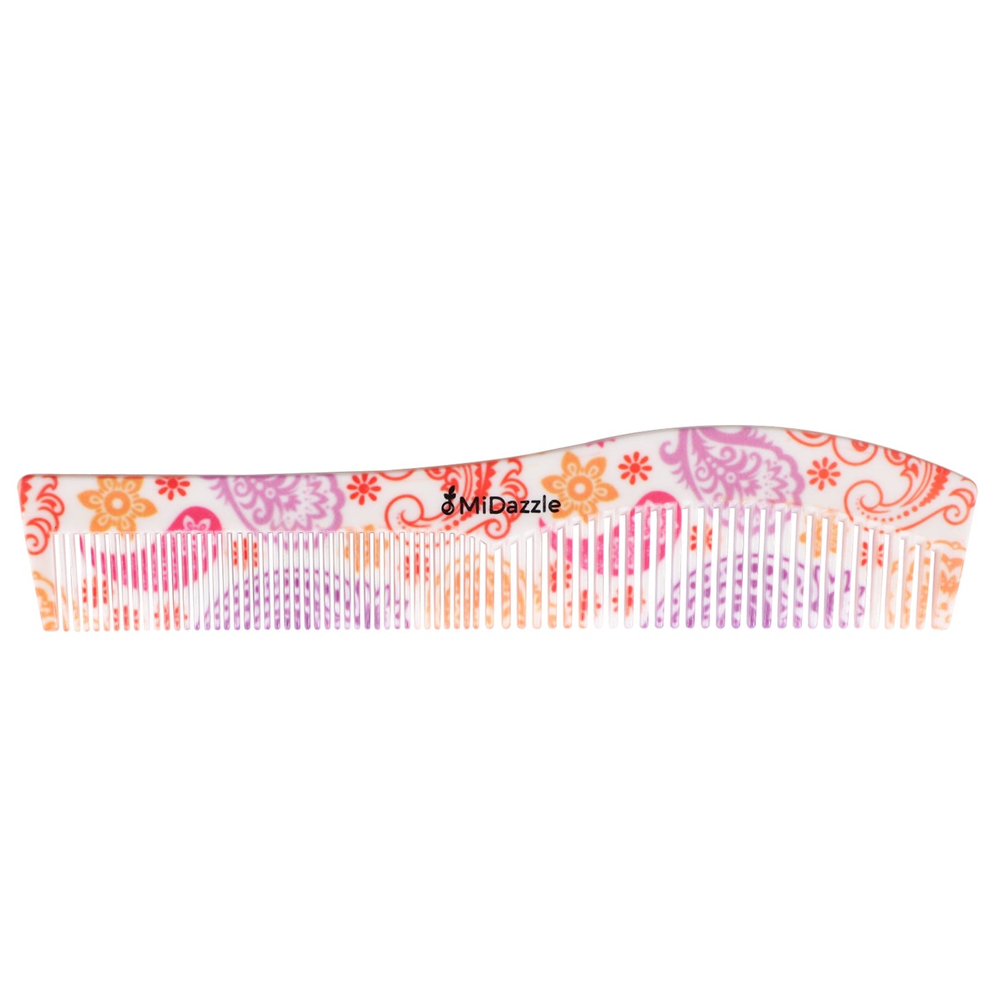 MiDazzle 360 Floral Dual Teeth Comb - Large - Distacart