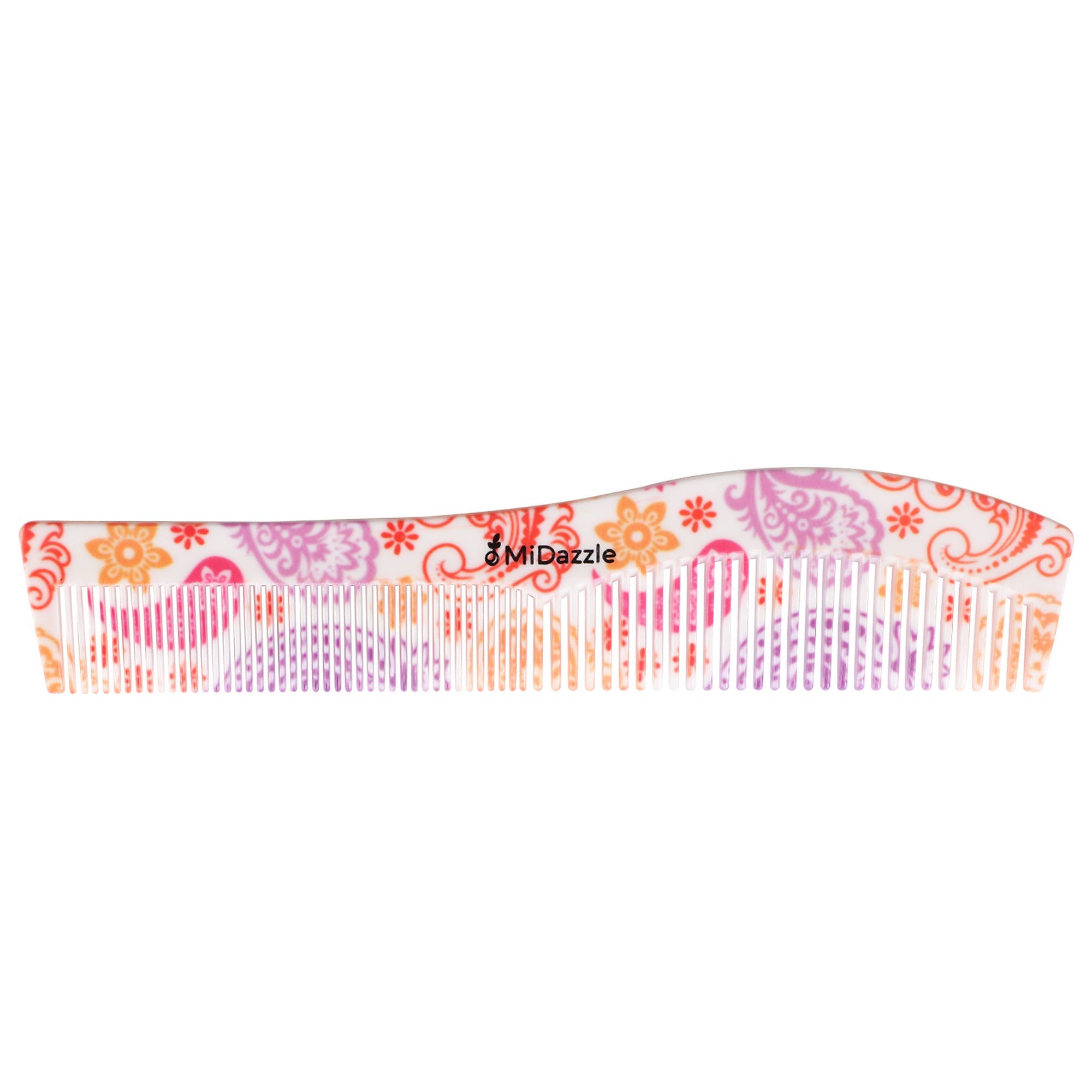 MiDazzle 360 Floral Dual Teeth Comb - Large - Distacart