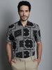 Jainish Men's Paisley Printed Formal Shirts - Black - Distacart