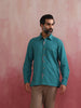 trueBrowns Men's Teal Cotton Shirt - Distacart