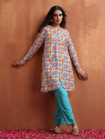 Thumbnail for trueBrowns Off White Print Kurta Co-ord Set