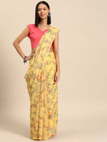 Thumbnail for Ahalyaa Floral Poly Chiffon Saree - Distacart