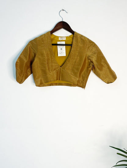 trueBrowns Gold Tissue Blouse - Distacart