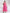 trueBrowns Pink Cotton Embroidered Flared Dress