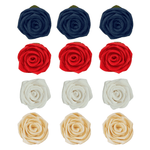 Thumbnail for confect edible sugar roses cake toppers for cupcakes doughnut cake decorations pack of 12 j4 roses 02