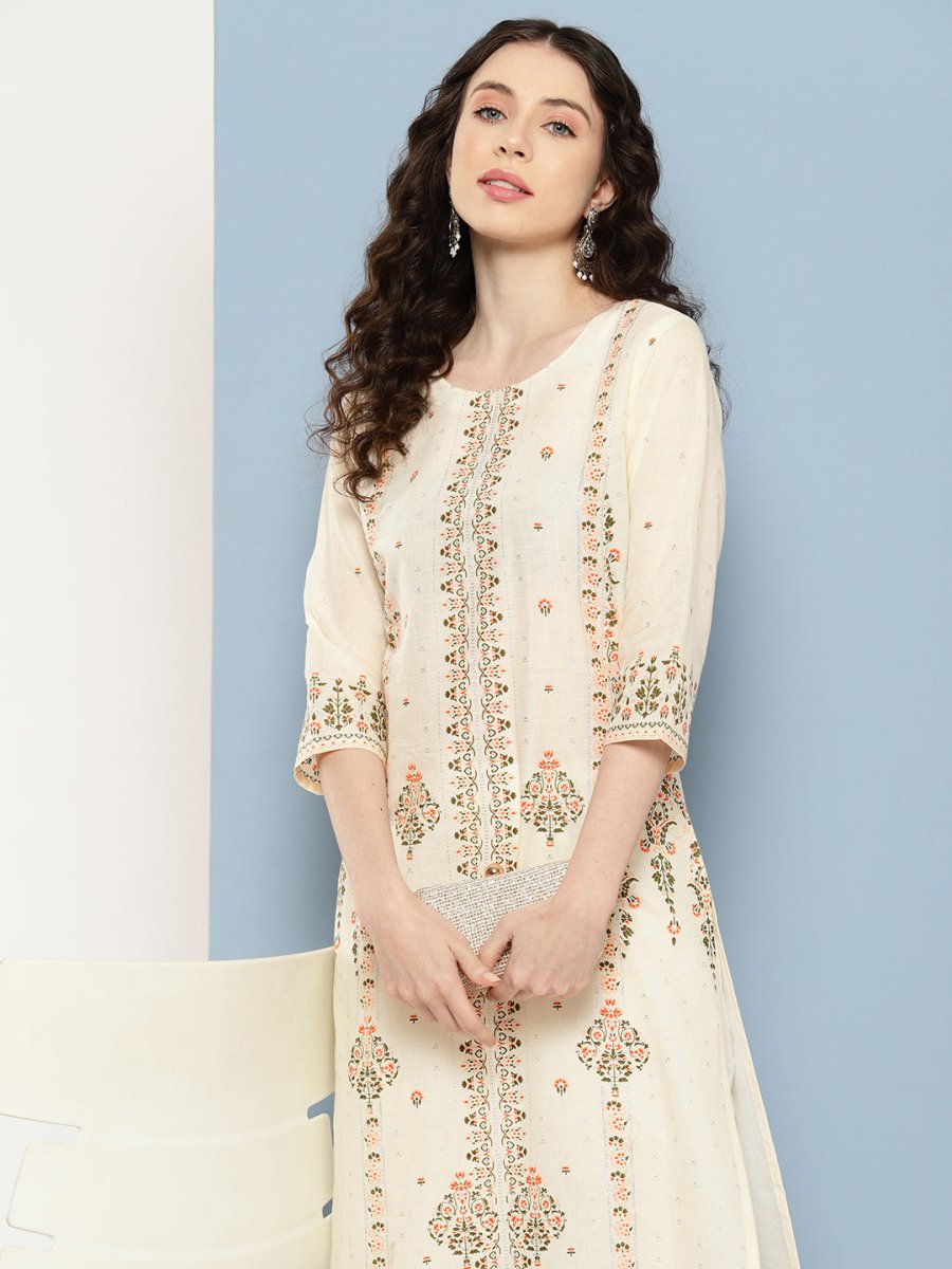 Ahalyaa Women Floral Printed Kurta - Distacart