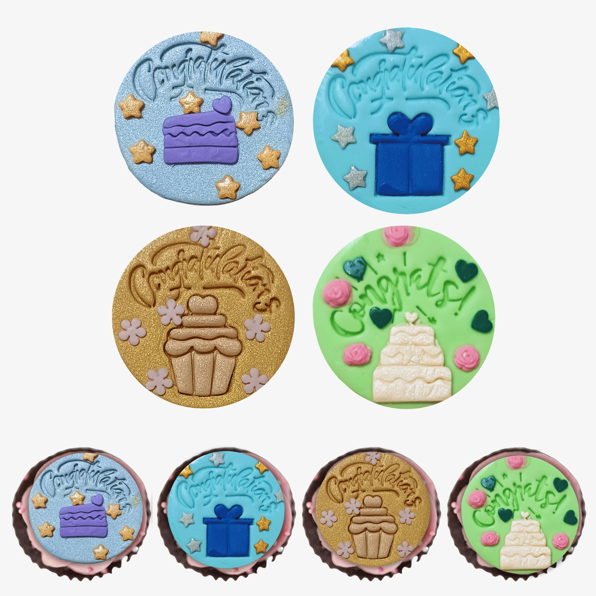 confect congratulations toppers for cakes cupcakes cake decorations supplies 100gms ct 05