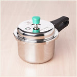 Thumbnail for The Indus Valley RapidCuk Tri-ply Stainless Steel Pressure Cooker, Premium Quality, 3 Layer Thick Body, Heavy Bottom, 100% Safe, ISI Certified, Induction & Gas, 2/3/5L