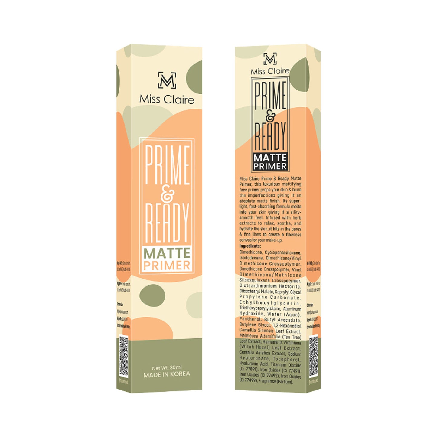 Miss Claire Prime & Ready Matte Primer - Distacart