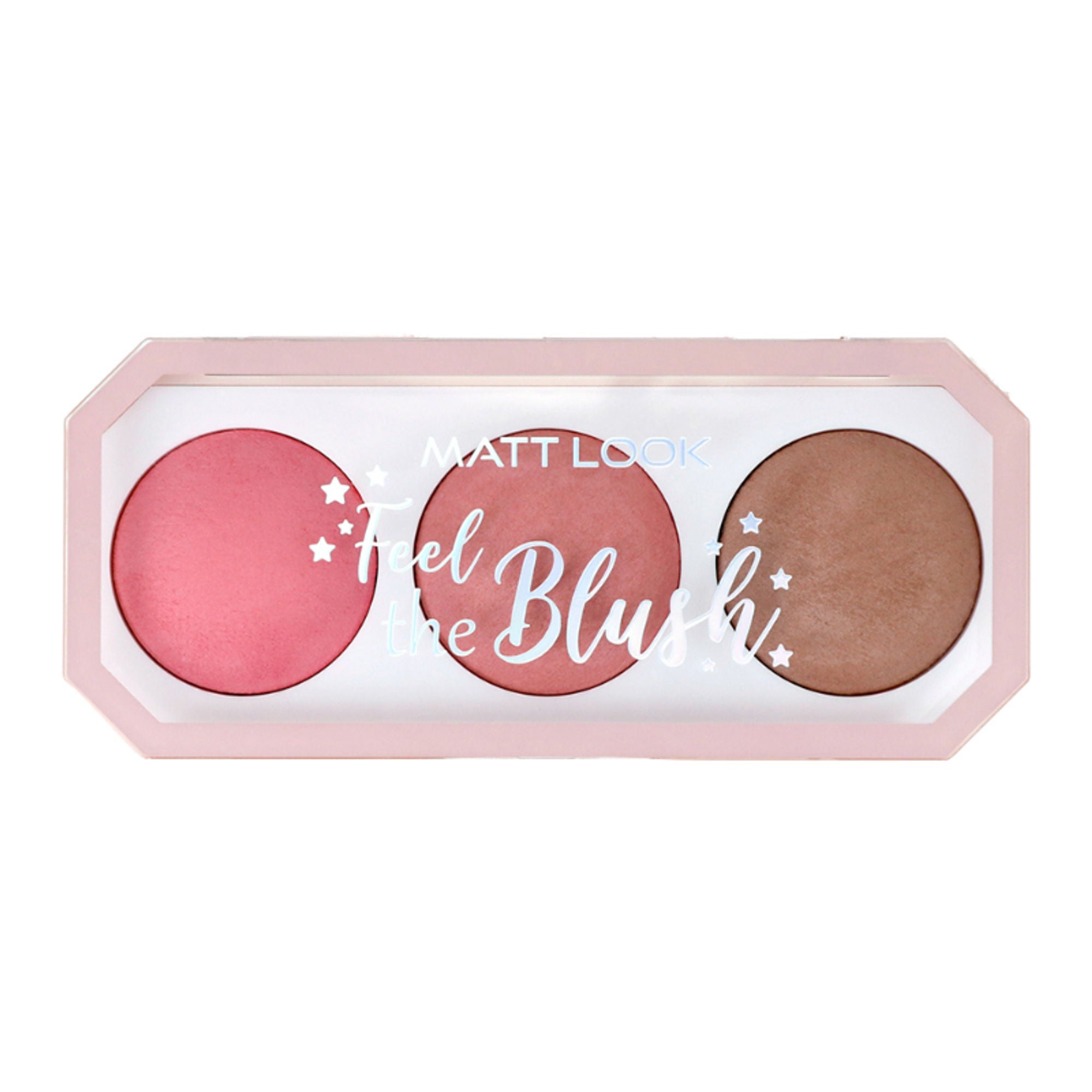 Matt Look Feel The Blush Baked Blush Trio Palette - 01 In The Nude - Distacart