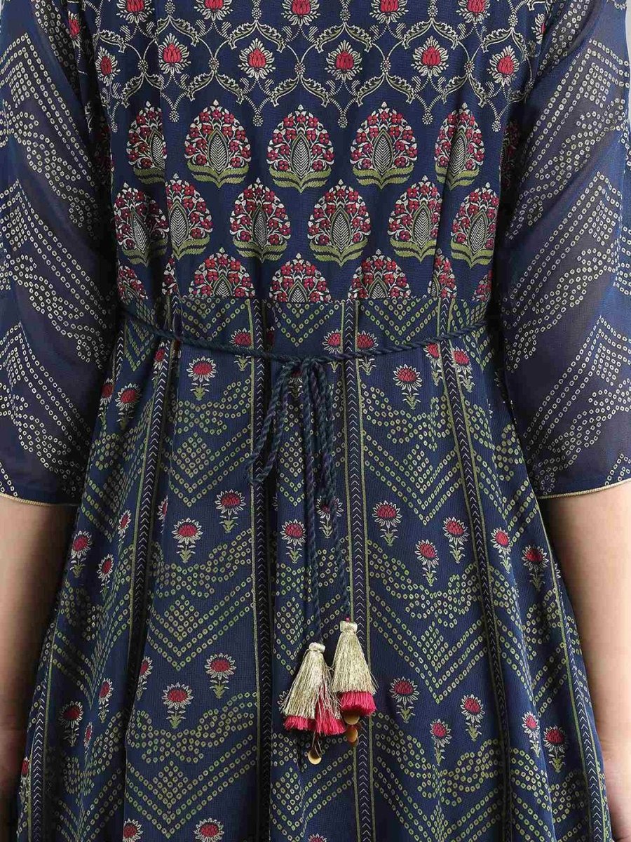 AURELIA Printed Georgette Ethnic Maxi Dress