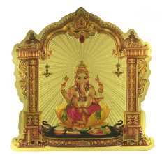 Stickerbazaar Micro Golden Mandir Sticker Regular - Distacart