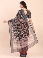 Thumbnail for Astita Linen Cotton Maroon Saree