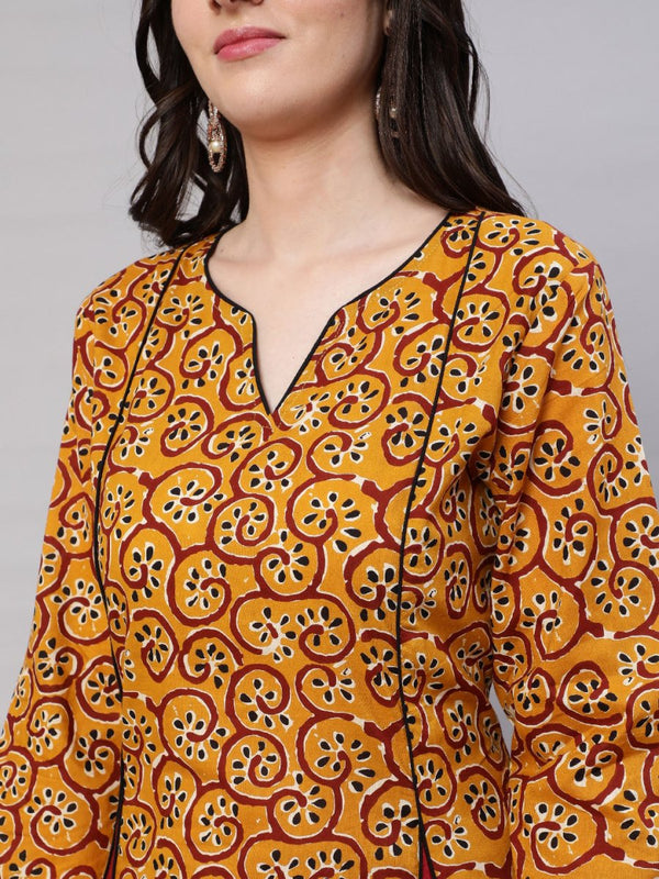 Aks Ethnic Motifs Printed Regular Pure Cotton Kurta With Salwar - Distacart