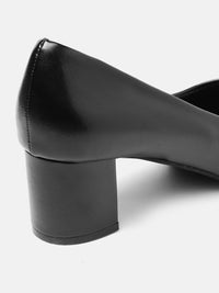 Thumbnail for ELLE Women Black Solid Pumps