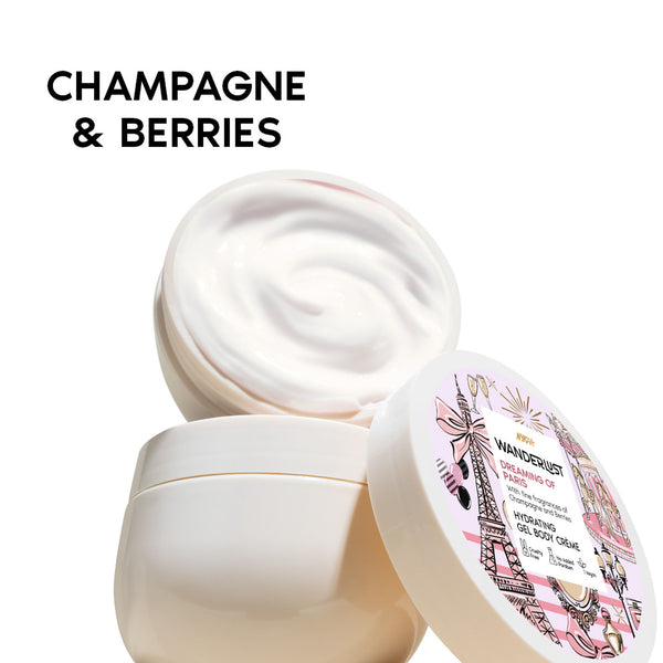 Wanderlust Dreaming of Paris Hydrating Gel Body Creme with Champagne and Strawberry