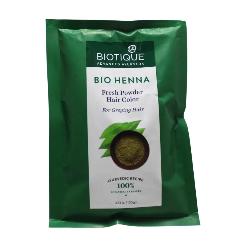 Biotique Advanced Ayurveda Bio Henna Fresh Powder Hair Color - Distacart