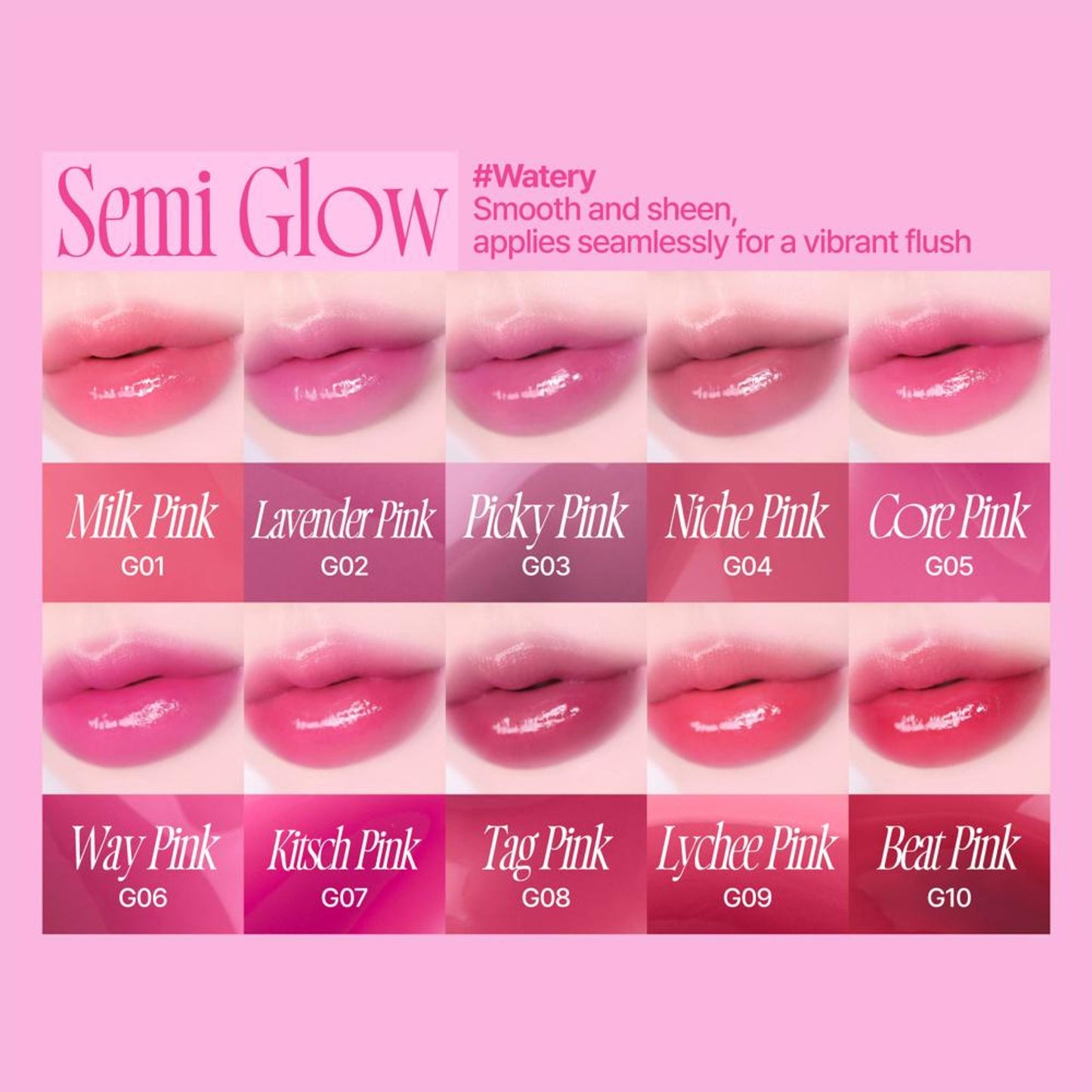 fwee Pink Obsession Stay-Fit Lip Tint - G09 Lychee Pink - Distacart