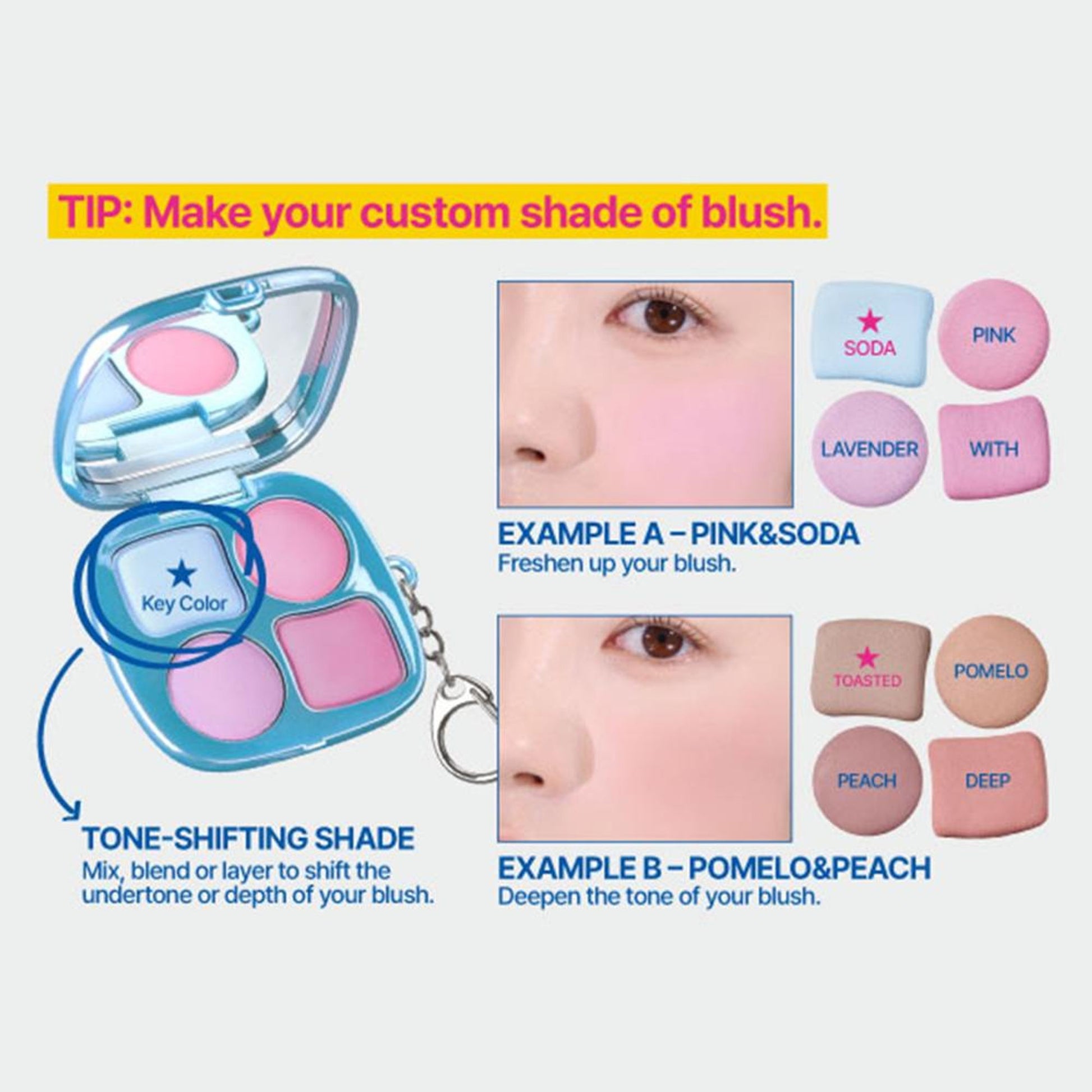 fwee Pocket Cheek Palette - CP02 StrawberryNLemon - Distacart