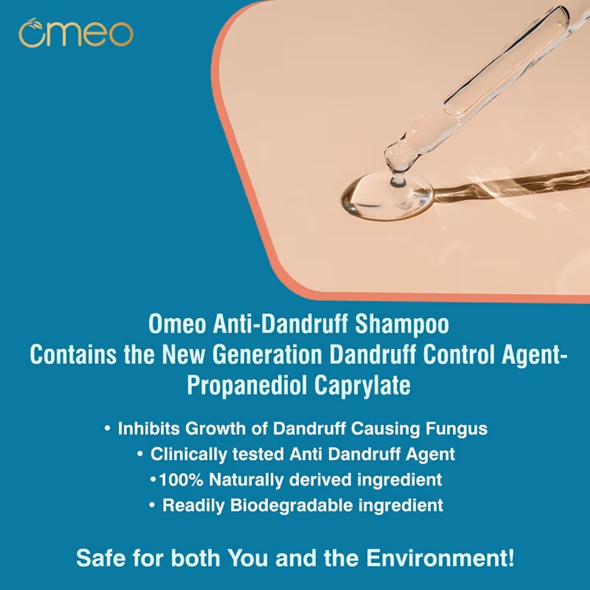 Omeo Anti Dandruff Shampoo With Green Natural Anti Dandruff Agent - Dista