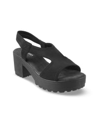 Thumbnail for Metro Women Black Solid Platforms