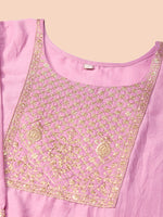 Thumbnail for Ode by House of Pataudi Yoke Design Regular Thread Work Kurta with Trousers & With Dupatta - Distacart